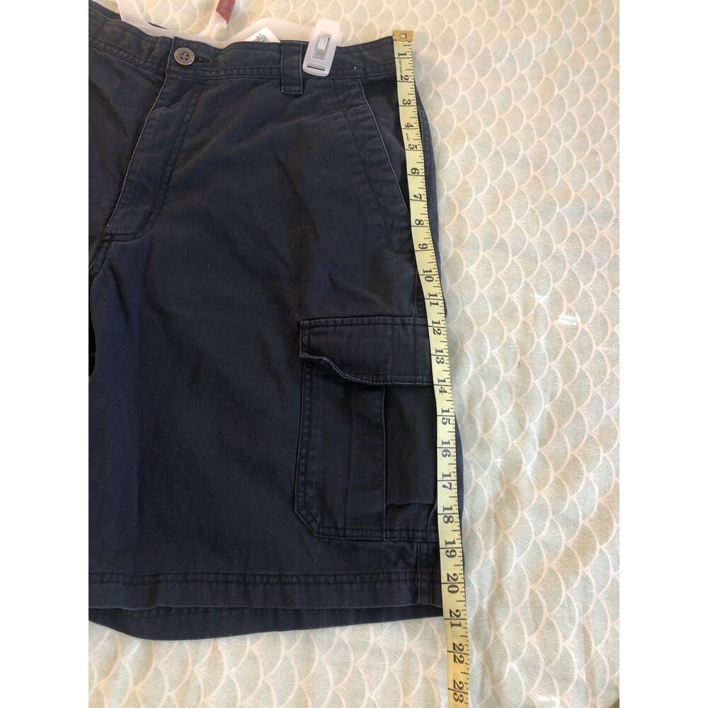 Columbia Men's Size 36x10 Navy Blue Shorts 100% Cotton Bermuda Cargo Hiking - Picture 9 of 15
